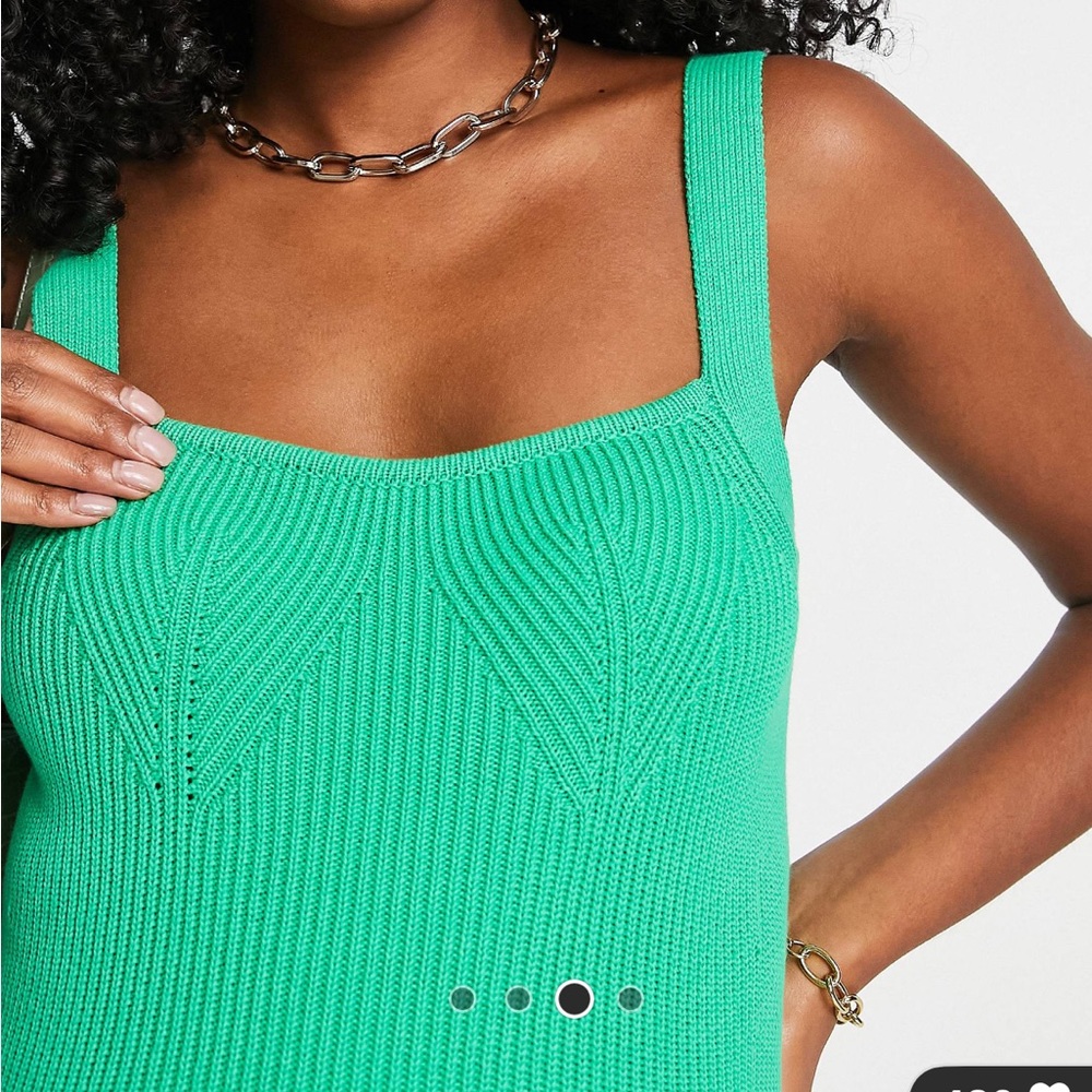ASOS DESIGN Maternity knit square neck cami in green